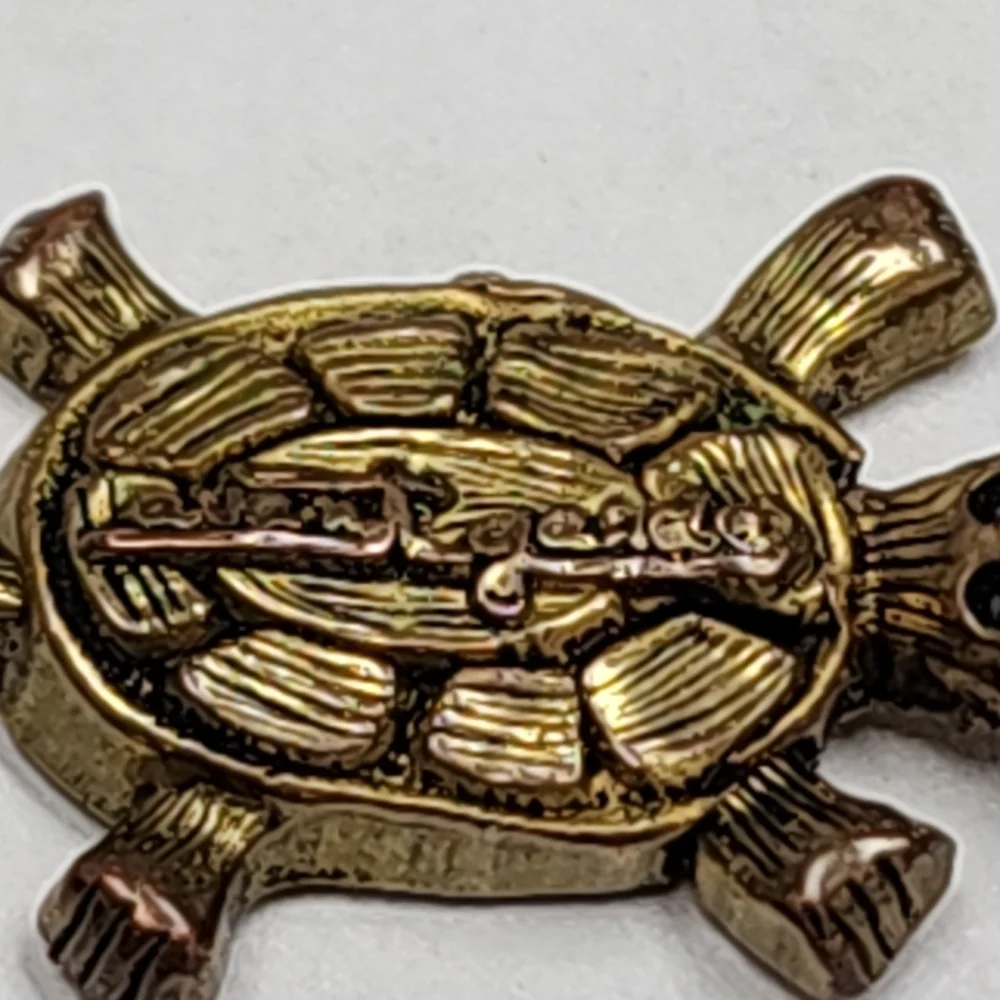 Advante Garde gold toned turtle keychain